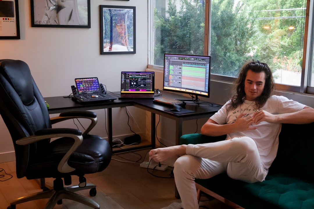 Charlie Ferree in his Phoenix home studio